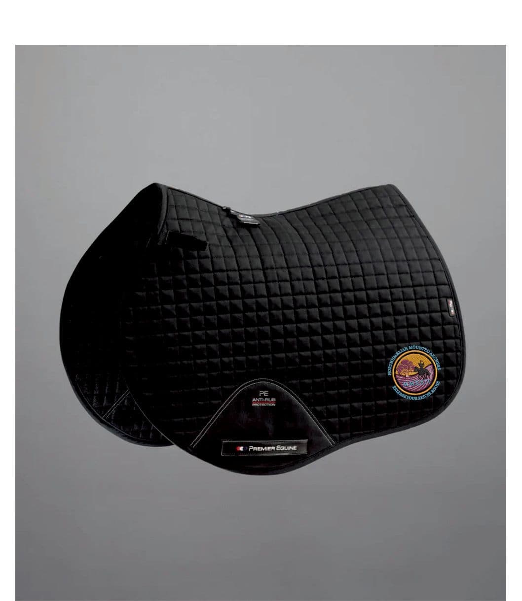 Northumbrian Mounted Archers Black Close Contact Premier Equine Saddlecloth