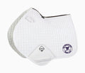 OBH embroidered white Le Meiux Close Contact Saddlecloths