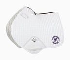 OBH embroidered white Le Meiux Close Contact Saddlecloths