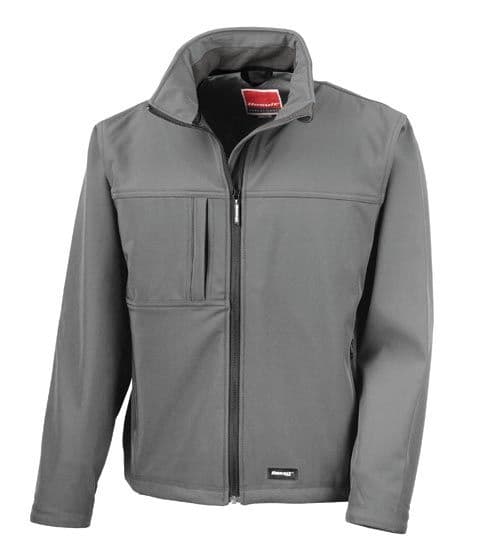 Personalised Mens soft shell jacket – Black/Red/Grey/Navy