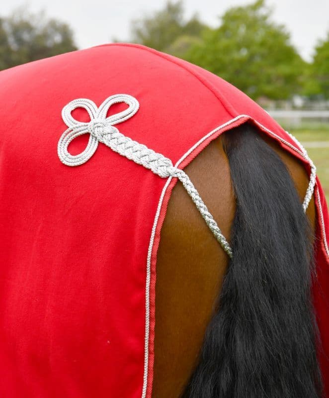 Personalised Horse/Pony Show Fleece Rug with Faux Fur Collar