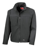 Personalised Mens soft shell jacket – Black/Red/Grey/Navy