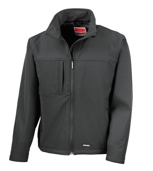 Personalised Mens soft shell jacket – Black/Red/Grey/Navy
