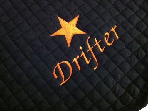 Personalised Orange GP Saddlecloth