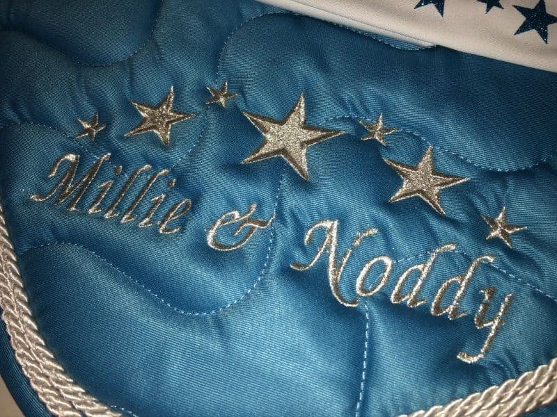 Personalised Turquoise GP Saddlecloth