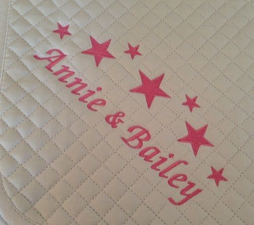 Personalised White GP Saddlecloth