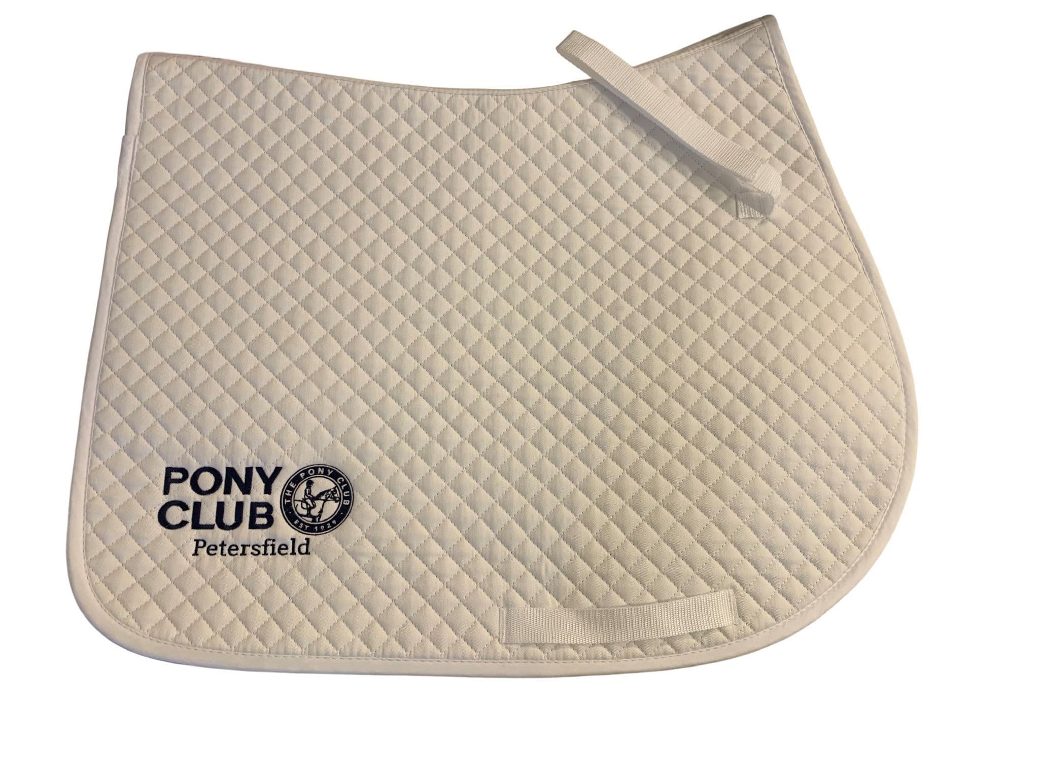 Petersfield PC GP white saddlecloth