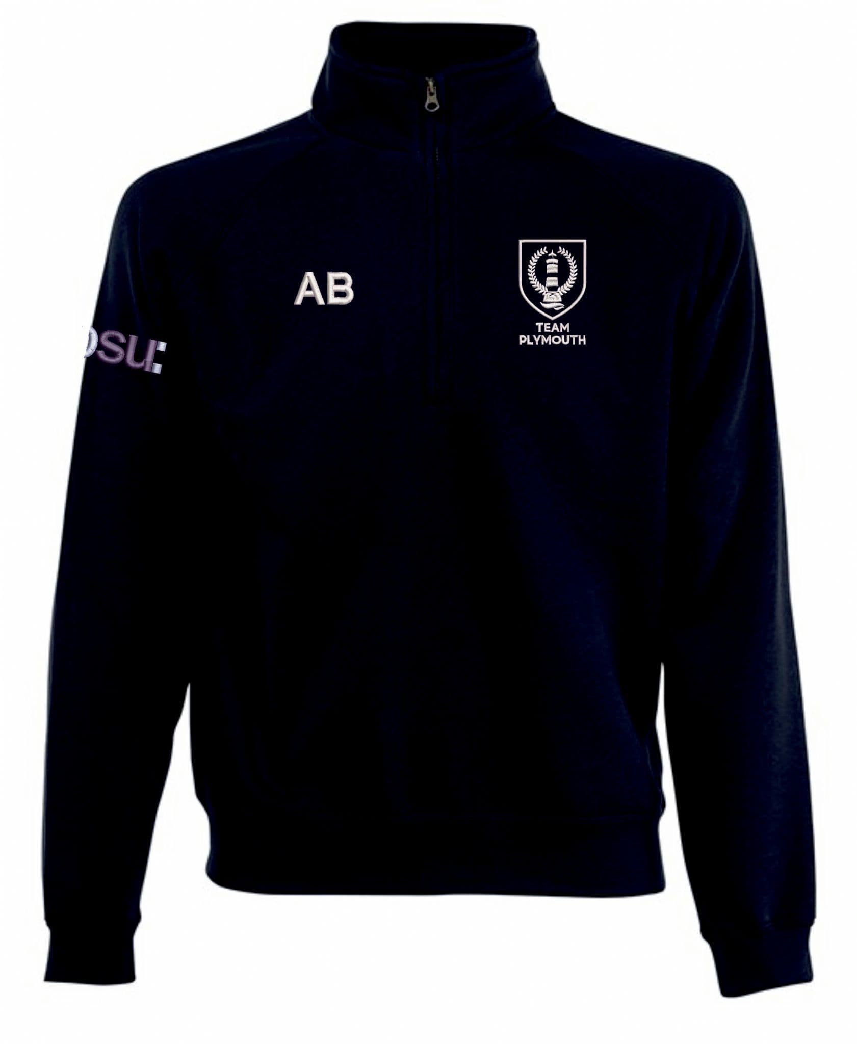Plymouth University Navy Quarter Zip Sweatshirt – SS830