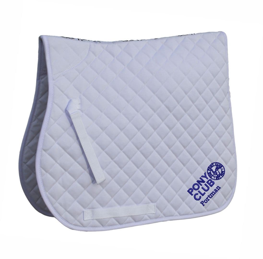 Portman Pony Club GP White saddlecloth