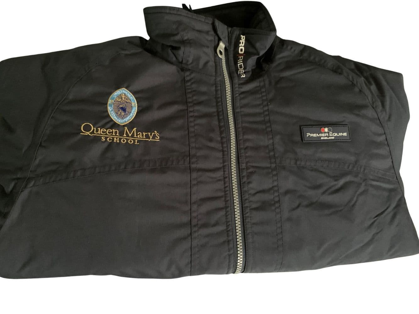 Queen Mary's Adults Navy Premier Equine Pro Rider Unisex Waterproof Riding Jacket,