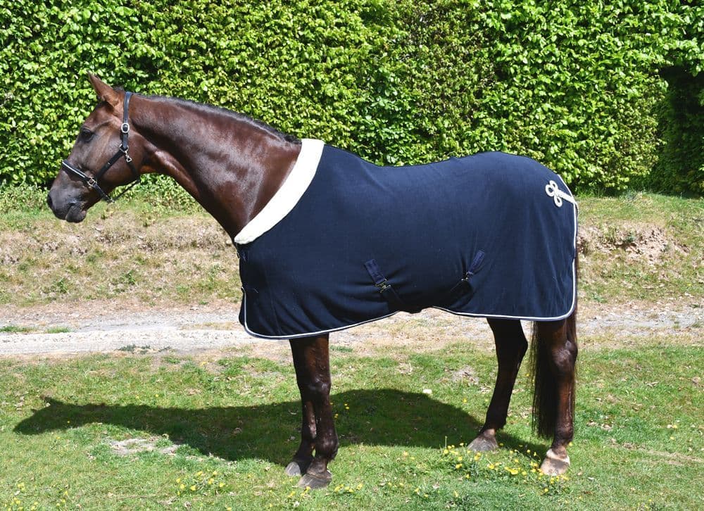 Queen Mary's Navy Show Fleece With Faux Fur Collar
