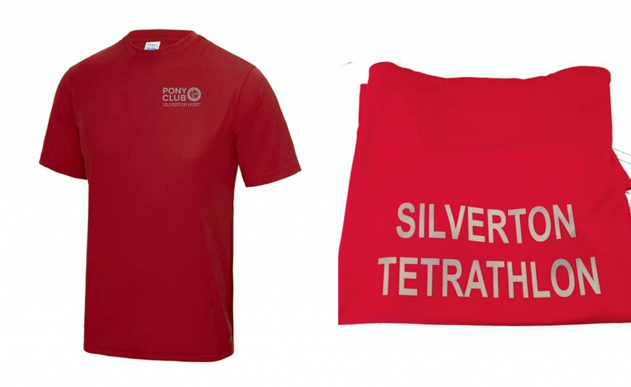 Red childrens Silverton "Cool" Tetrathlon T Shirts