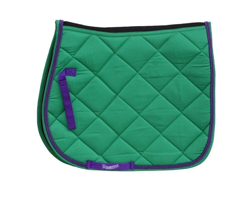 Rhinegold Elite Carnival Green Saddle Pad – FULL