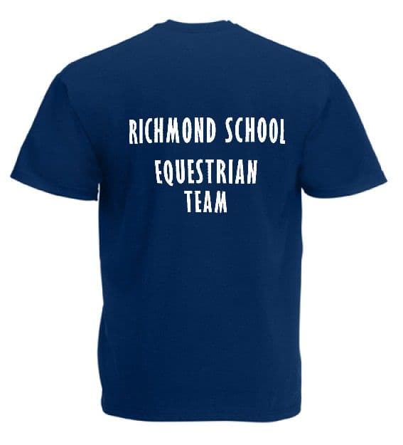 Richmond School Equestrian Team ADULT T-Shirt – Navy