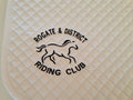 Rogate White Embroidered Saddlecloth