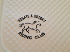 Rogate White Embroidered Saddlecloth