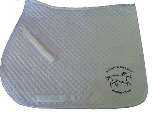 Rogate White Embroidered Saddlecloth