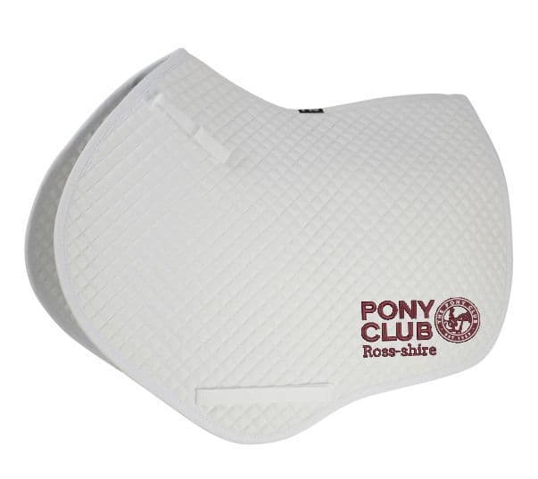 Ross-shire PC CC White Saddle Pad – Cob/Full