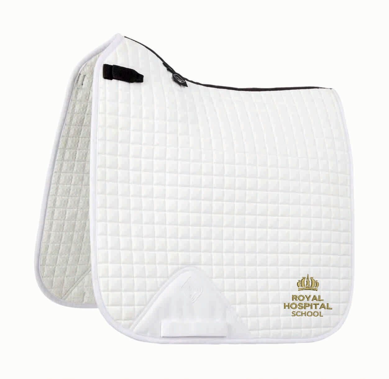 Royal Hospital School embroidered white Le Meiux Dressage Saddlecloths