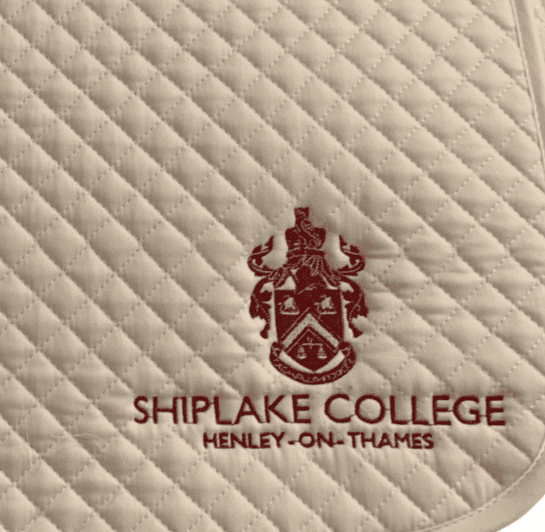 Shiplake College embroidered PONY White Premier Equine GP/jump Saddlecloths