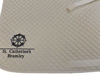 St Catherines White Saddlecloth with Navy Logo