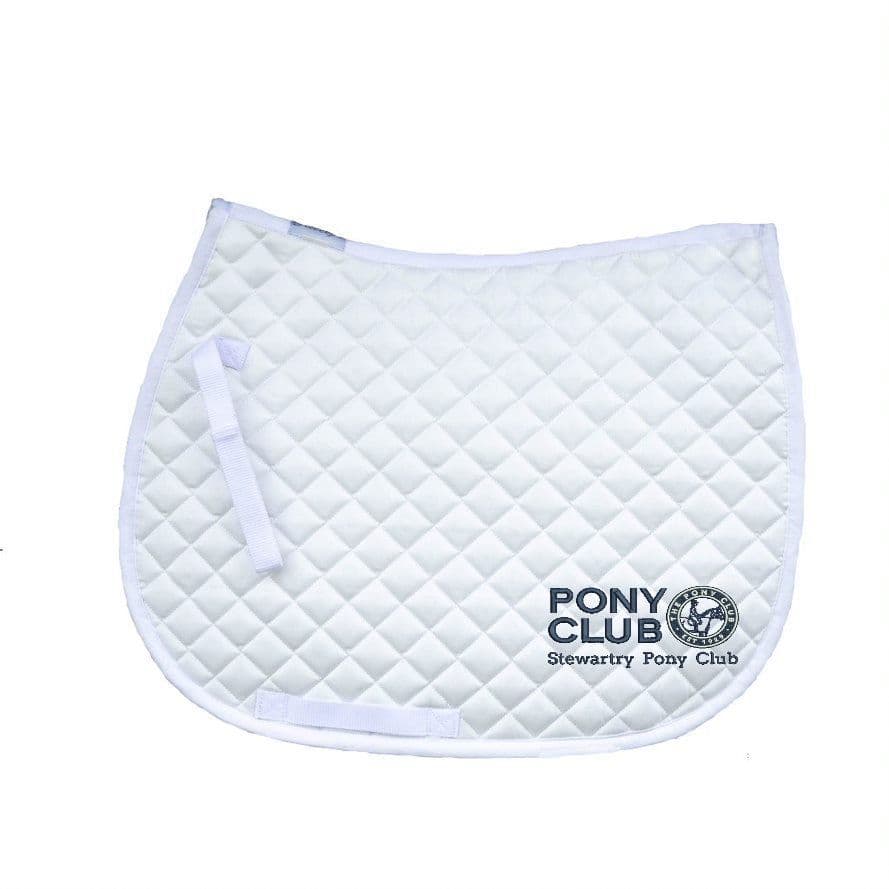 Stewartry Pony Club White Competition Saddlecloth