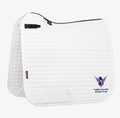 Three Valley's RC embroidered white Le Meiux Dressage Saddlecloths