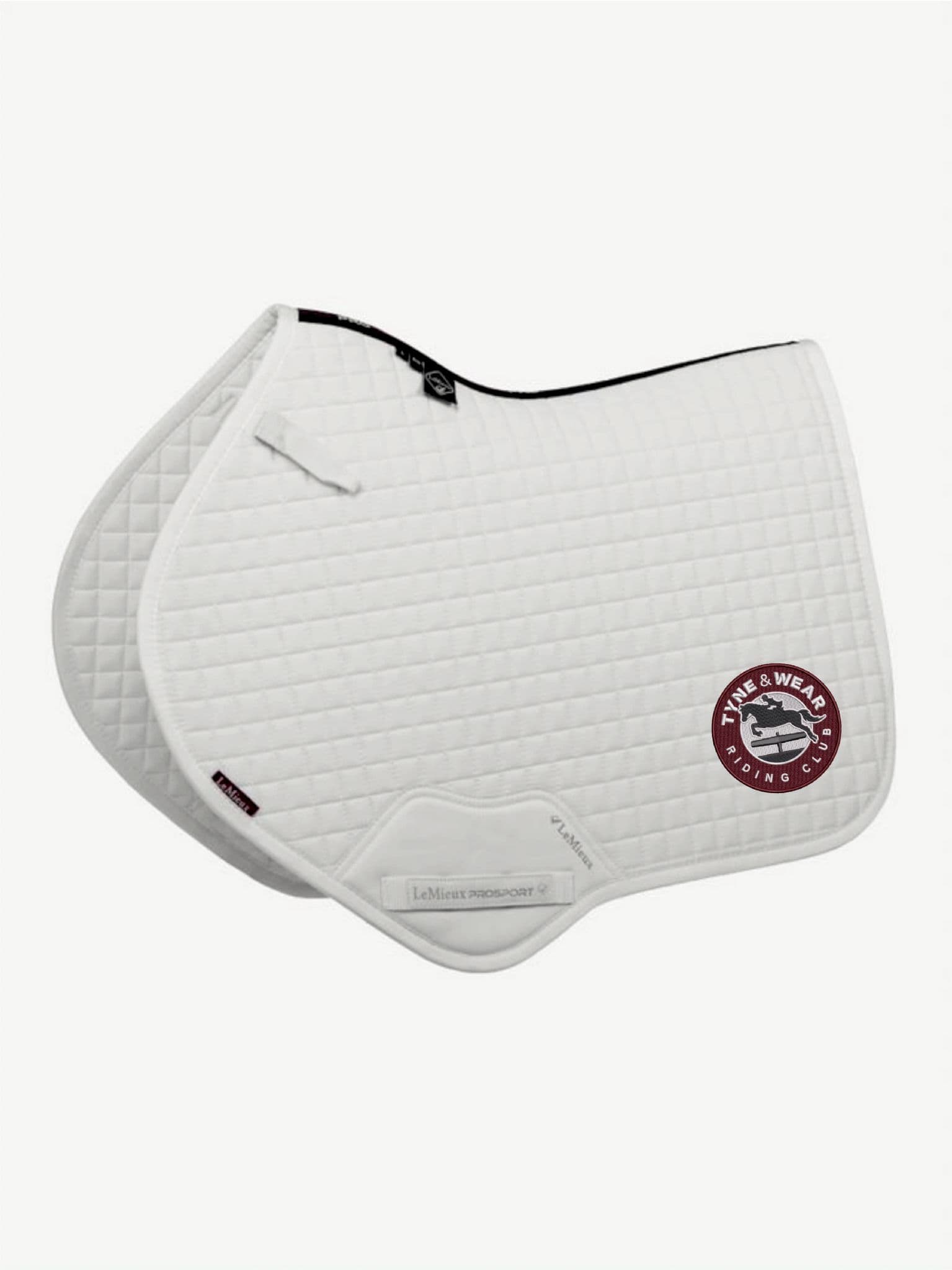 Tyne & Wear RC embroidered white Le Meiux Close Contact Saddlecloths