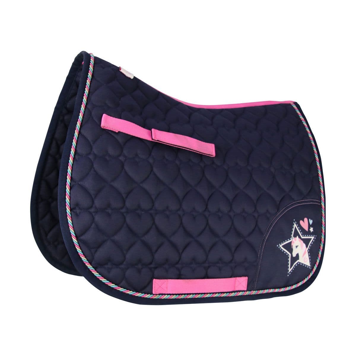 Unicorn Pony Saddlecloth Braided piping