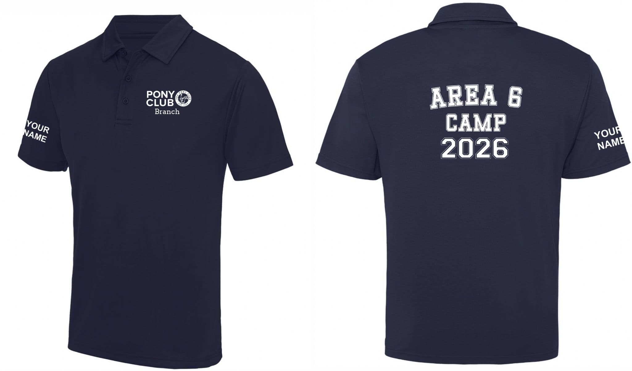 Unisex Area 6 PC Camp "Cool" Navy Polo Shirt – JC040
