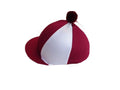 WDHC White/ Burgundy Lycra Hat Silk