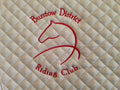 White Dressage Saddlecloths Burstow District Riding Club