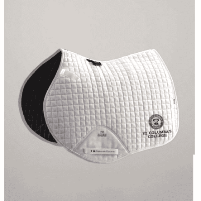 White St Columbas College Full Size Premier Equine Close Contact Cotton GP/ Jump Saddle Pad