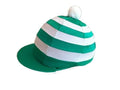 Woodland Hunt Emerald And White Hooped Silks With White Pompoms
