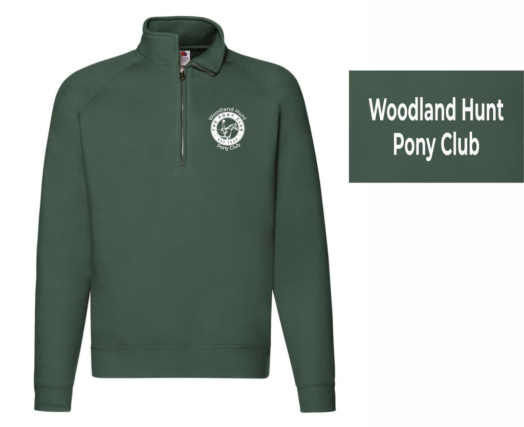 Woodland Hunt PC Bottle Green Quarter Zip Sweatshirt SS830