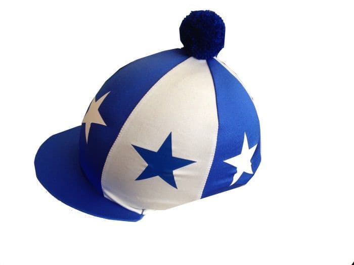 York & District RC Royal/White Lycra Hat Silk