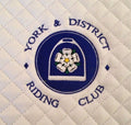 York & District Riding Club White General Purpose Saddlecloths