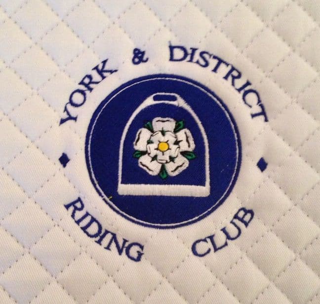 York & District Riding Club White General Purpose Saddlecloths