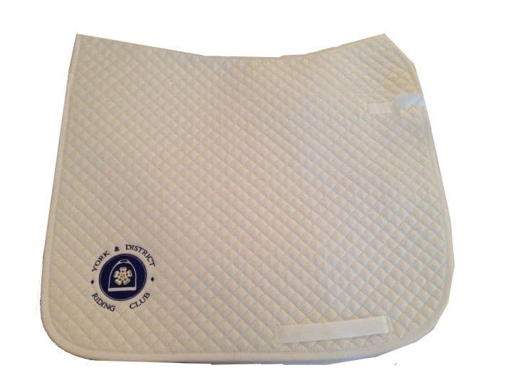 York & District Riding Club White General Purpose Saddlecloths
